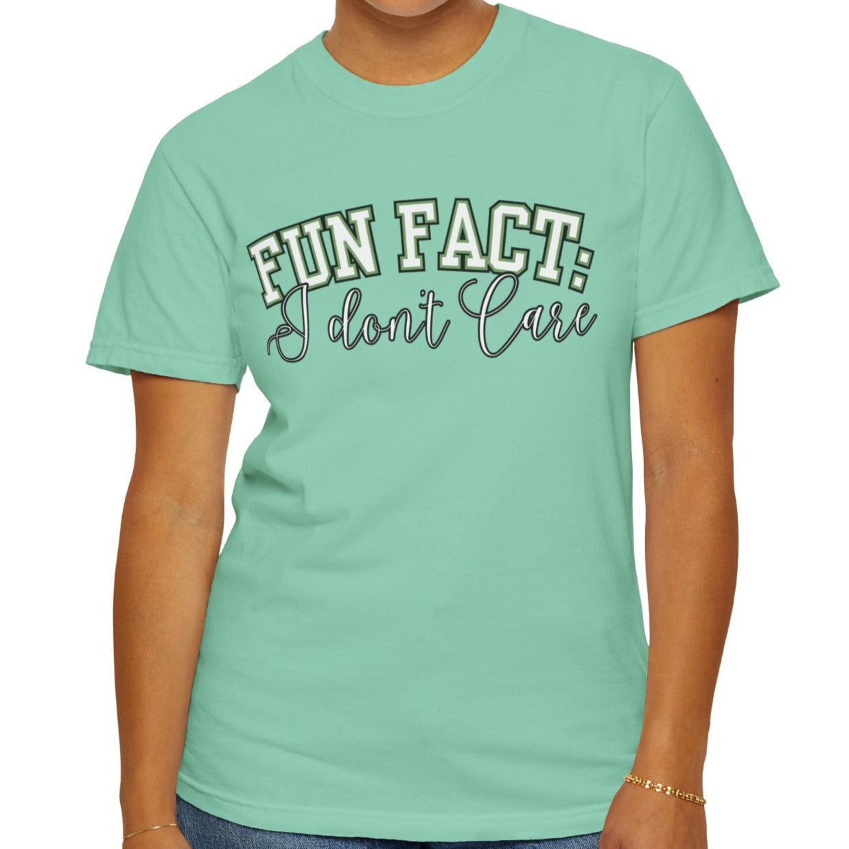 Fun Fact: I Don't Care Tee – Casual Statement Top for Nonchalant Style - Eddy and Rita