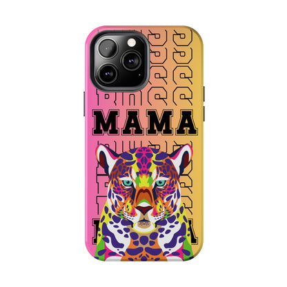 Colorful Cheetah 'Boss Mama' iPhone Case - Stylish and Empowering Protective Cover