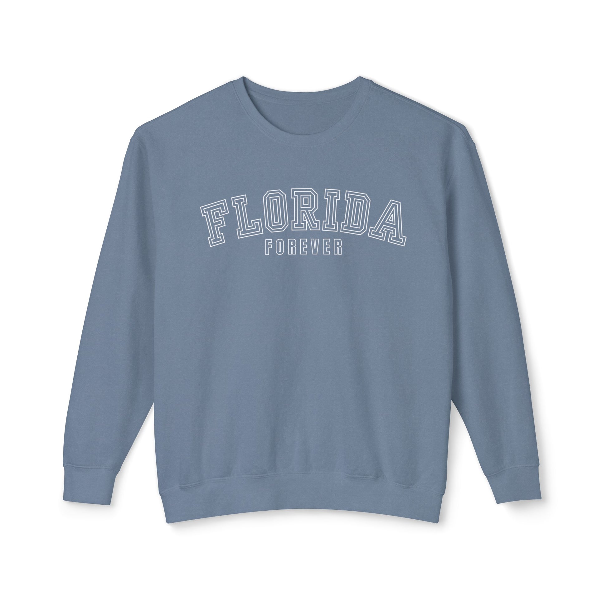 Eddy and Rita Women's Comfort Colors Lightweight Sweatshirt - "Florida Forever" Stylish Graphic Pullover