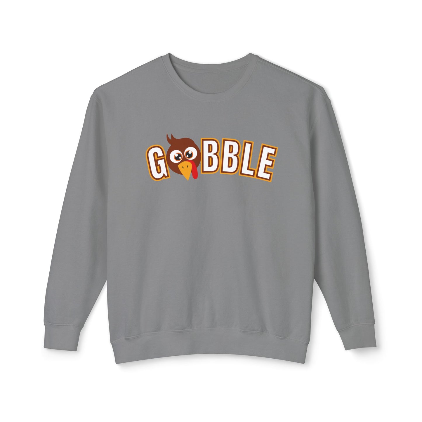 Women's Lightweight Comfort Colors Sweatshirt – "Fun Gobble Turkey" Thanksgiving Graphic Sweatshirt