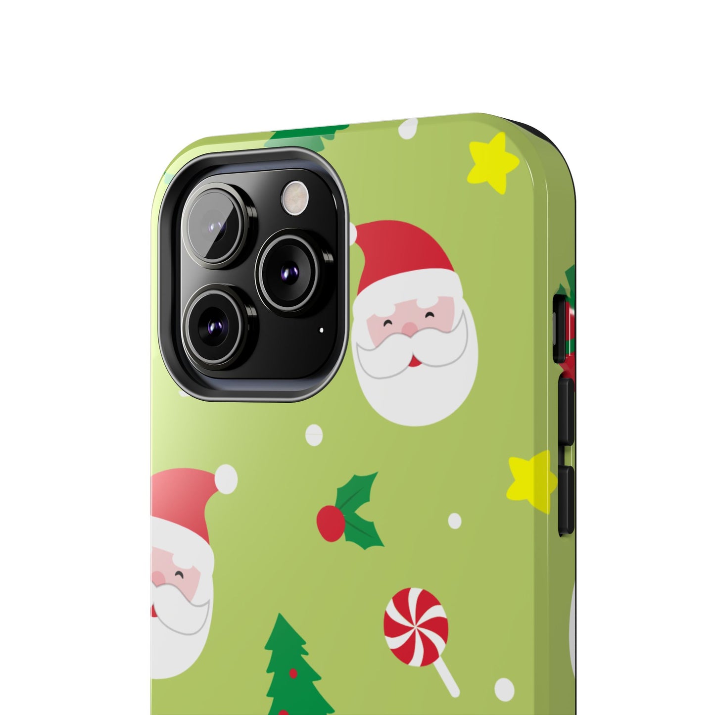 Tough Phone Case for iPhone – Bright Santa Design | Durable Holiday Stocking Stuffer Gift