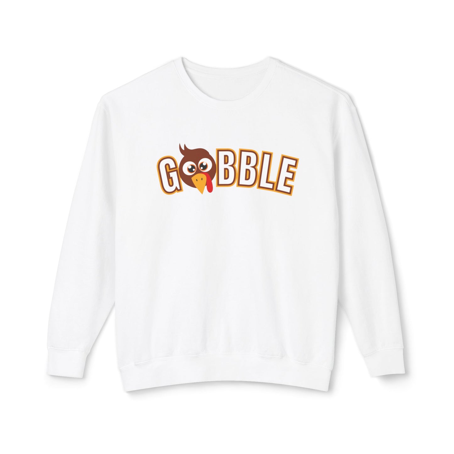 Women's Lightweight Comfort Colors Sweatshirt – "Fun Gobble Turkey" Thanksgiving Graphic Sweatshirt