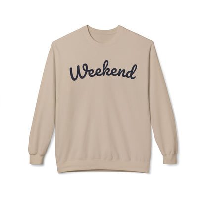 Eddy and Rita Women's Midweight Crewneck Sweatshirt - "Weekend" Graphic Pullover