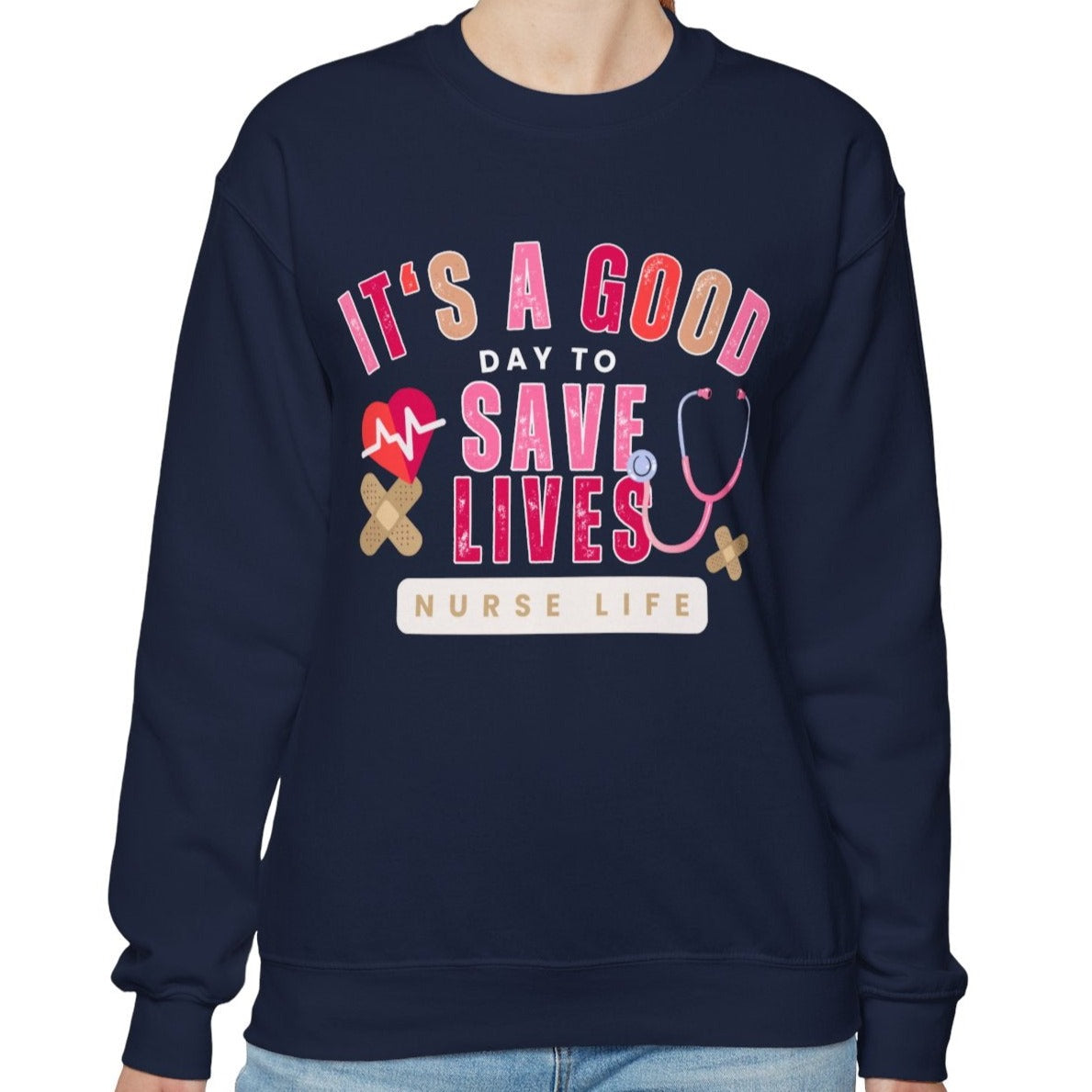 It's a Good Day to Save Lives Women's Gildan Sweatshirt - Eddy and Rita