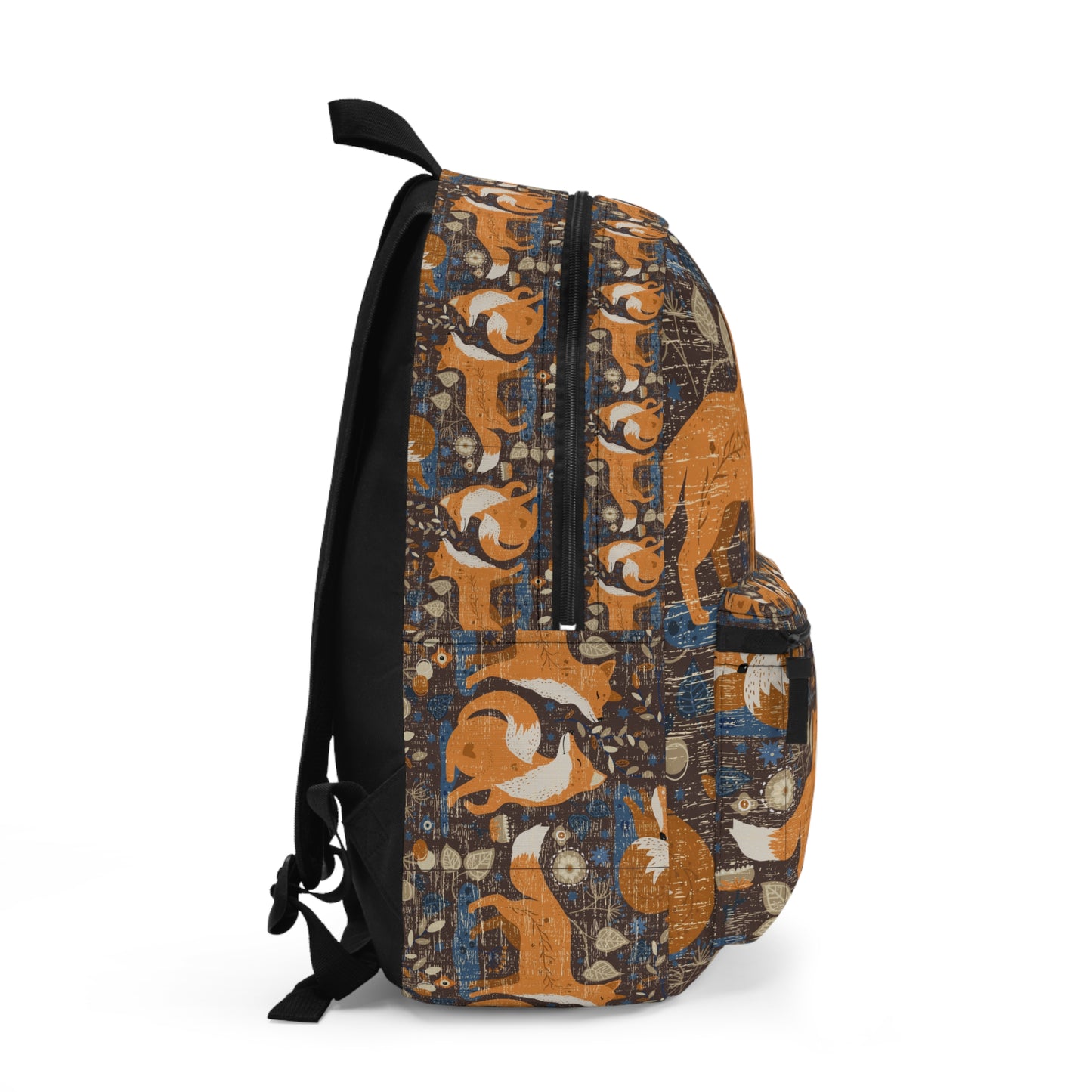 Eddy and Rita Women's Foxes and Black Floral Backpack - Premium Designer Bag