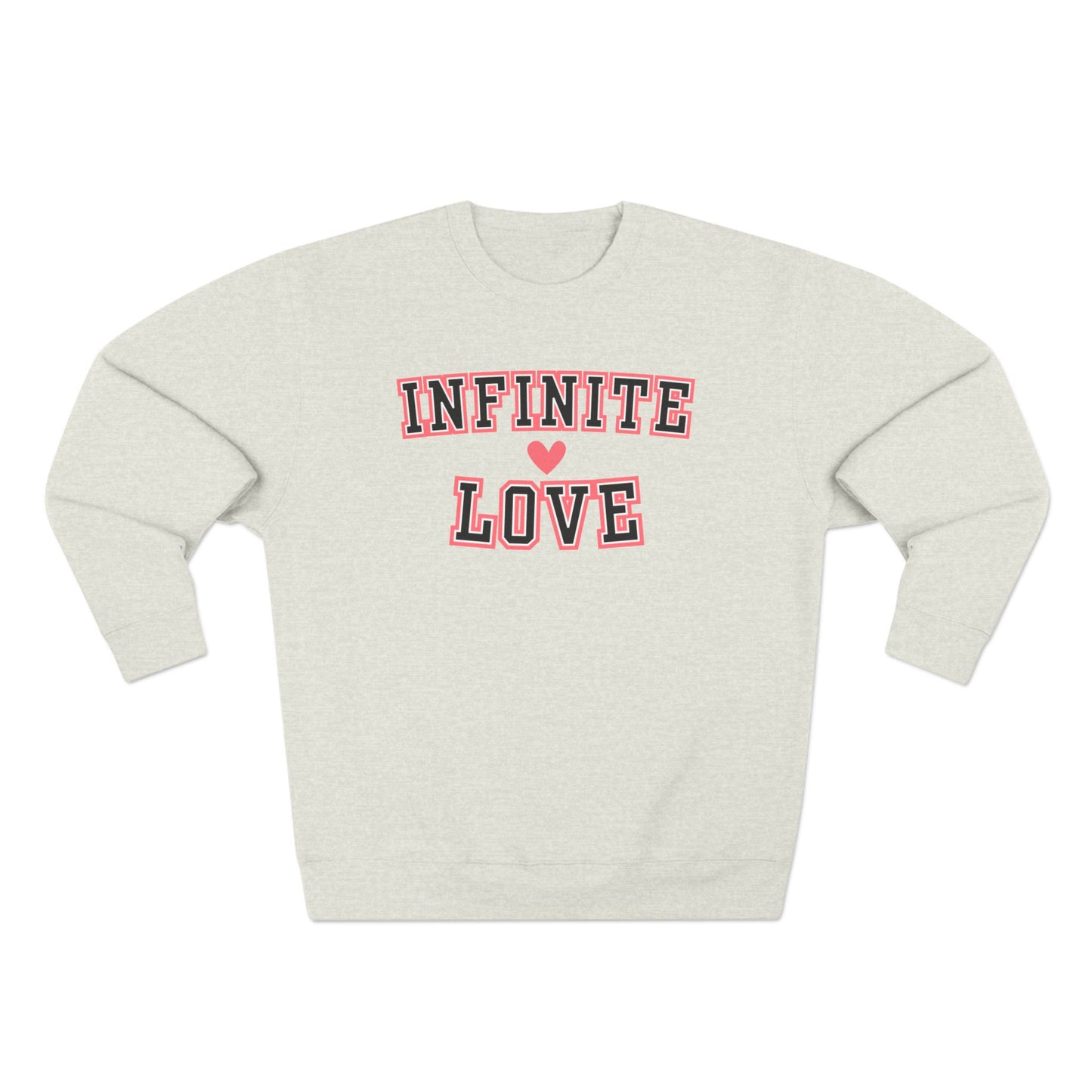 Women's Valentine's Day Graphic Sweatshirt – 'Infinite Love' Cozy Pullover – Romantic Gift for Her, Casual Holiday Outfit