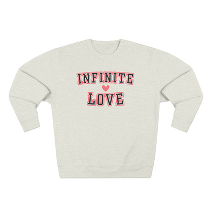 Women's Valentine's Day Graphic Sweatshirt – 'Infinite Love' Cozy Pullover – Romantic Gift for Her, Casual Holiday Outfit