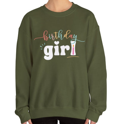 Celebrate in Style: Women's Birthday Girl Pullover Sweatshirt - Eddy and Rita