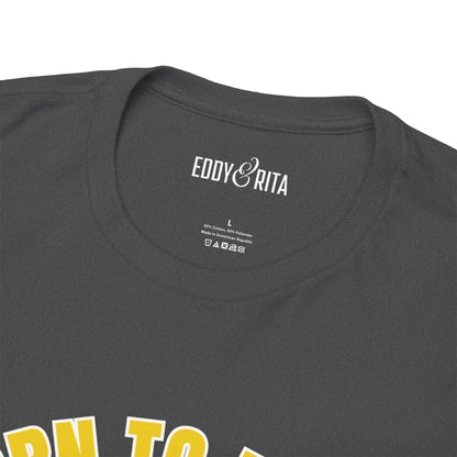 Eddy and Rita Men's Heavy Cotton T-Shirt - "Born to Play Pickleball" Graphic Tee for Pickleball Enthusiasts