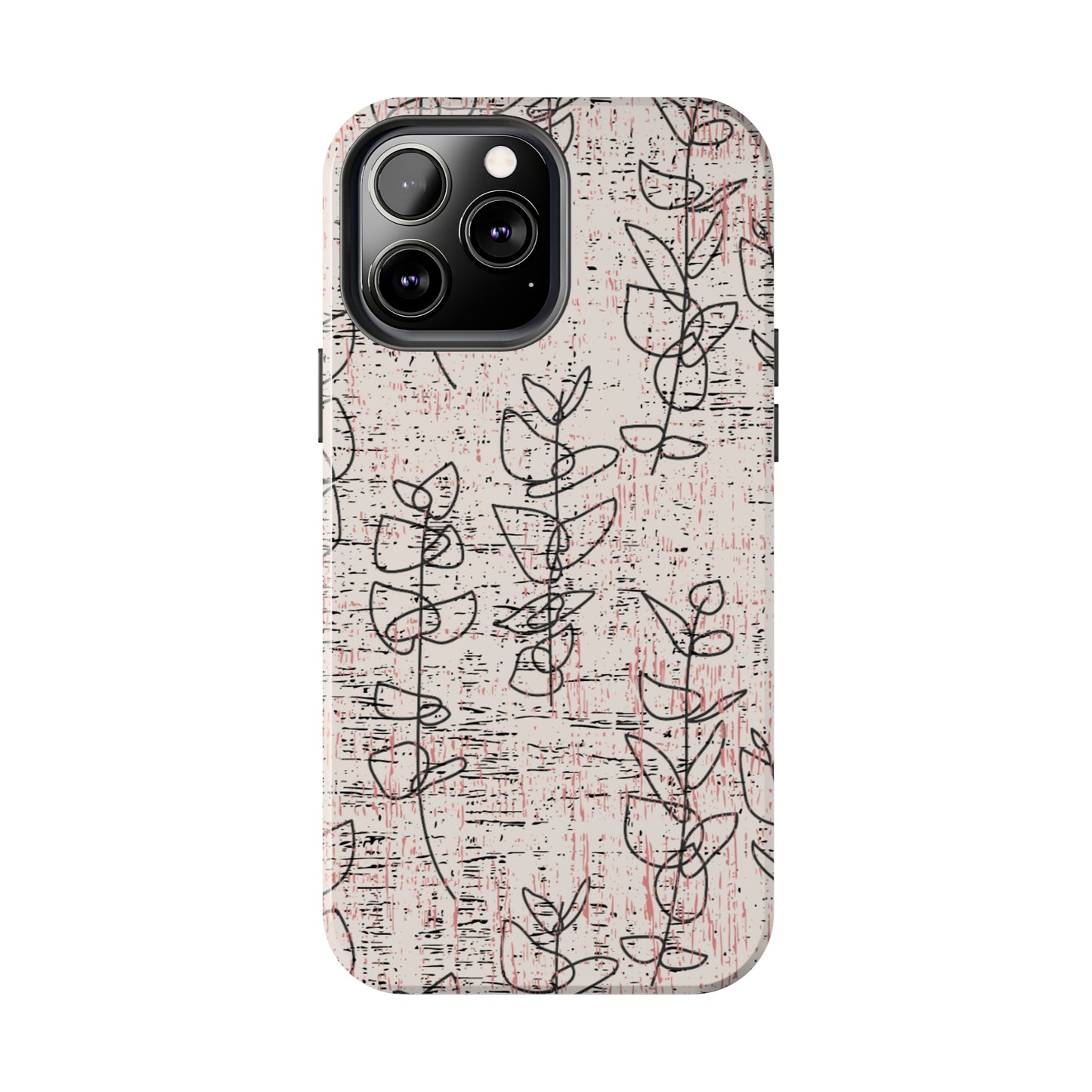 Boho Style Black and White Flowers iPhone Case - Chic and Stylish Floral Design Cover