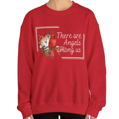 Cardinal Spirit: 'There Are Angels Among Us' Women's Sweatshirt - Eddy and Rita