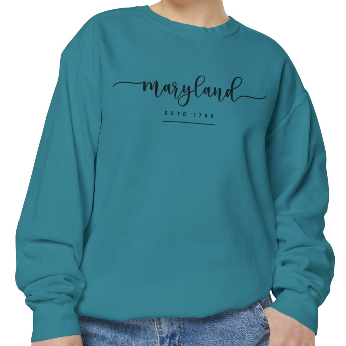 Cozy Comfort Colors Women's Sweatshirt Maryland-Inspired Chic - Eddy and Rita