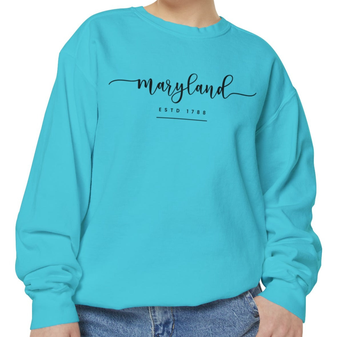 Cozy Comfort Colors Women's Sweatshirt Maryland-Inspired Chic - Eddy and Rita