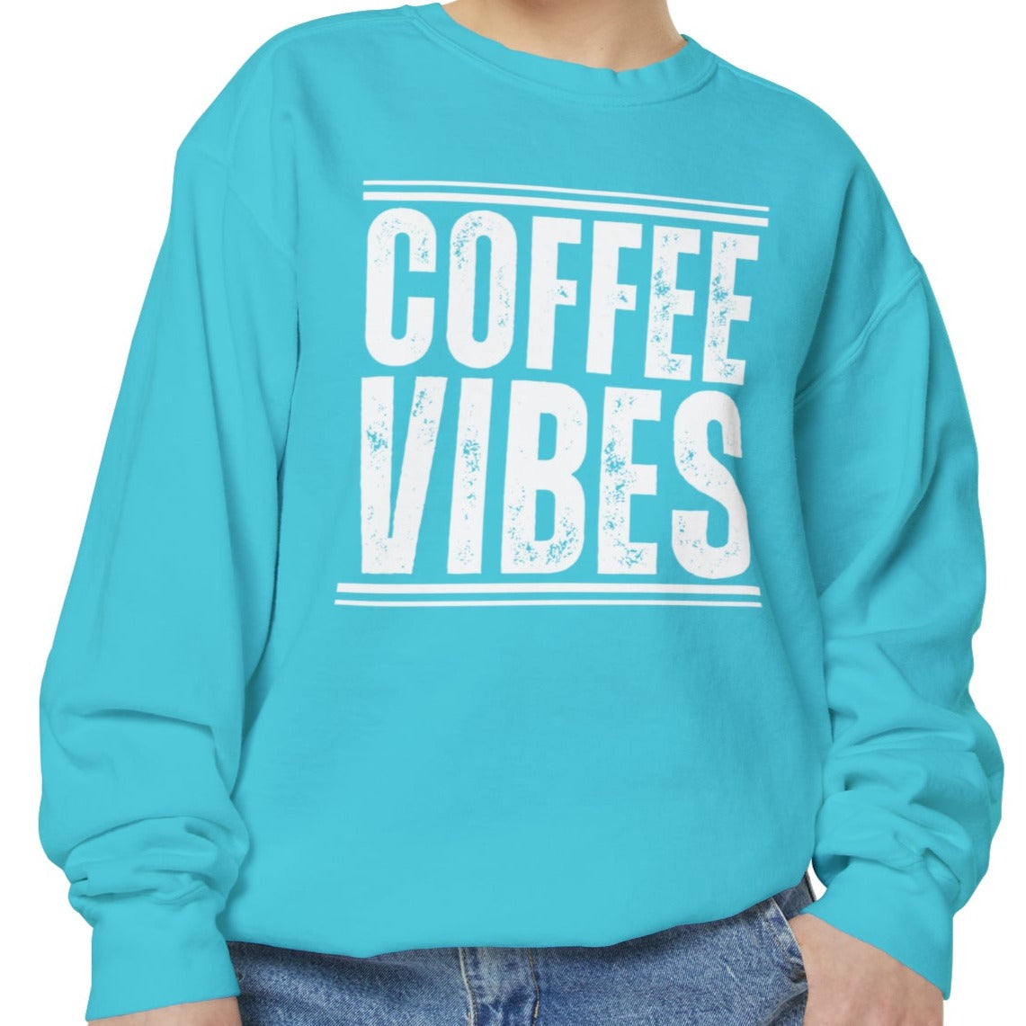 Coffee Vibes Women's Comfort Colors Sweatshirt - Cozy and Stylish - Eddy and Rita