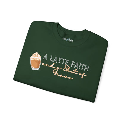 Latte Faith & Shot of Grace: Women's Sweatshirt - Eddy and Rita