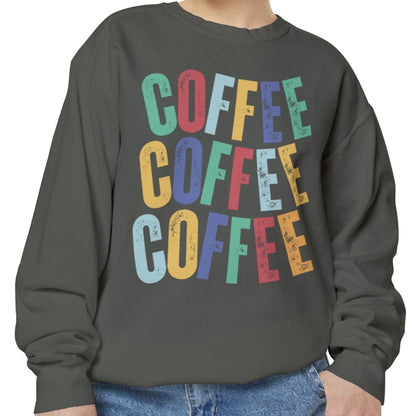 Women's Comfort Colors Coffee Bliss Sweatshirt: Cozy and Vibrant - Eddy and Rita