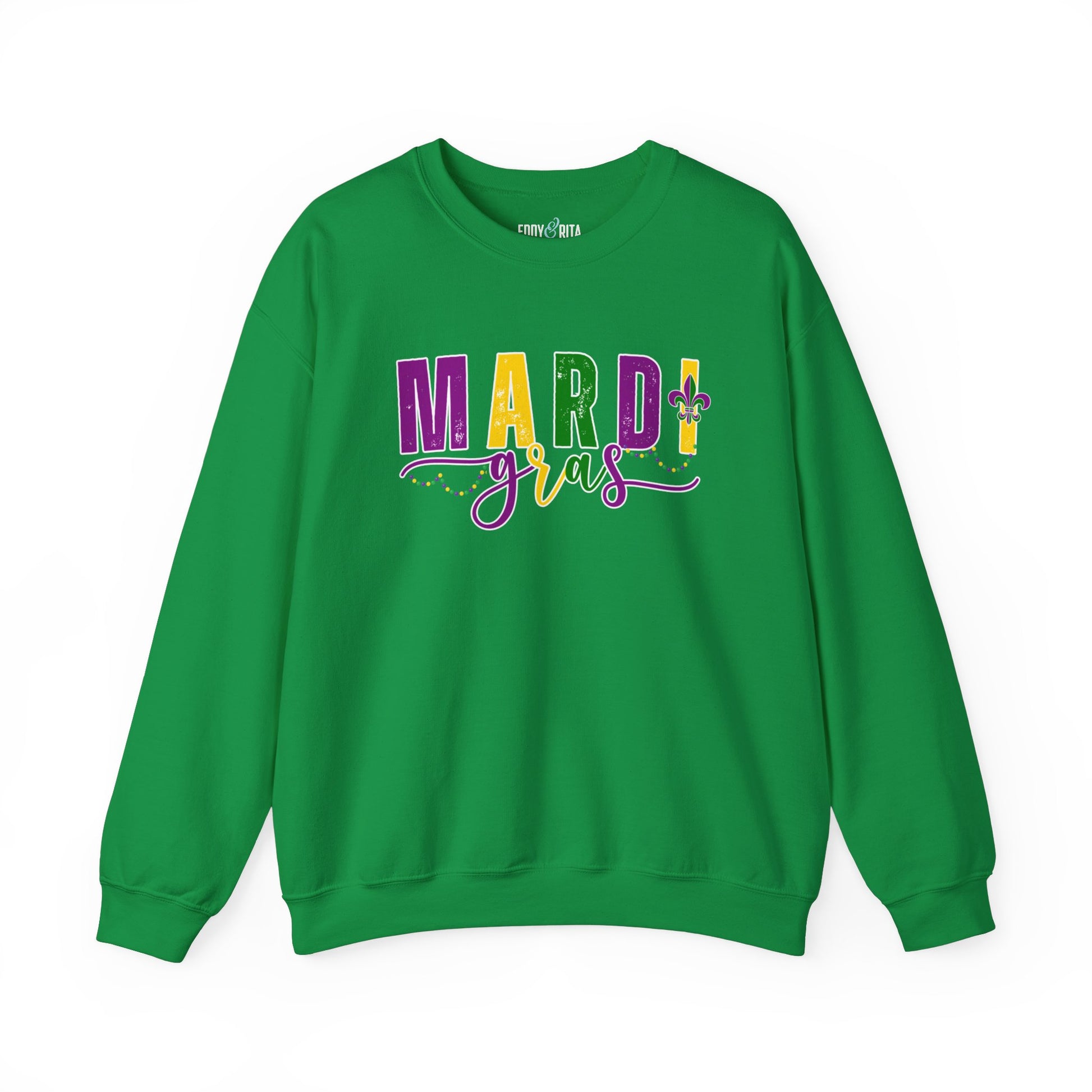 Mardi Gras Magic Women's Sweatshirt: Cozy Carnival Chic for Festive Comfort - Eddy and Rita