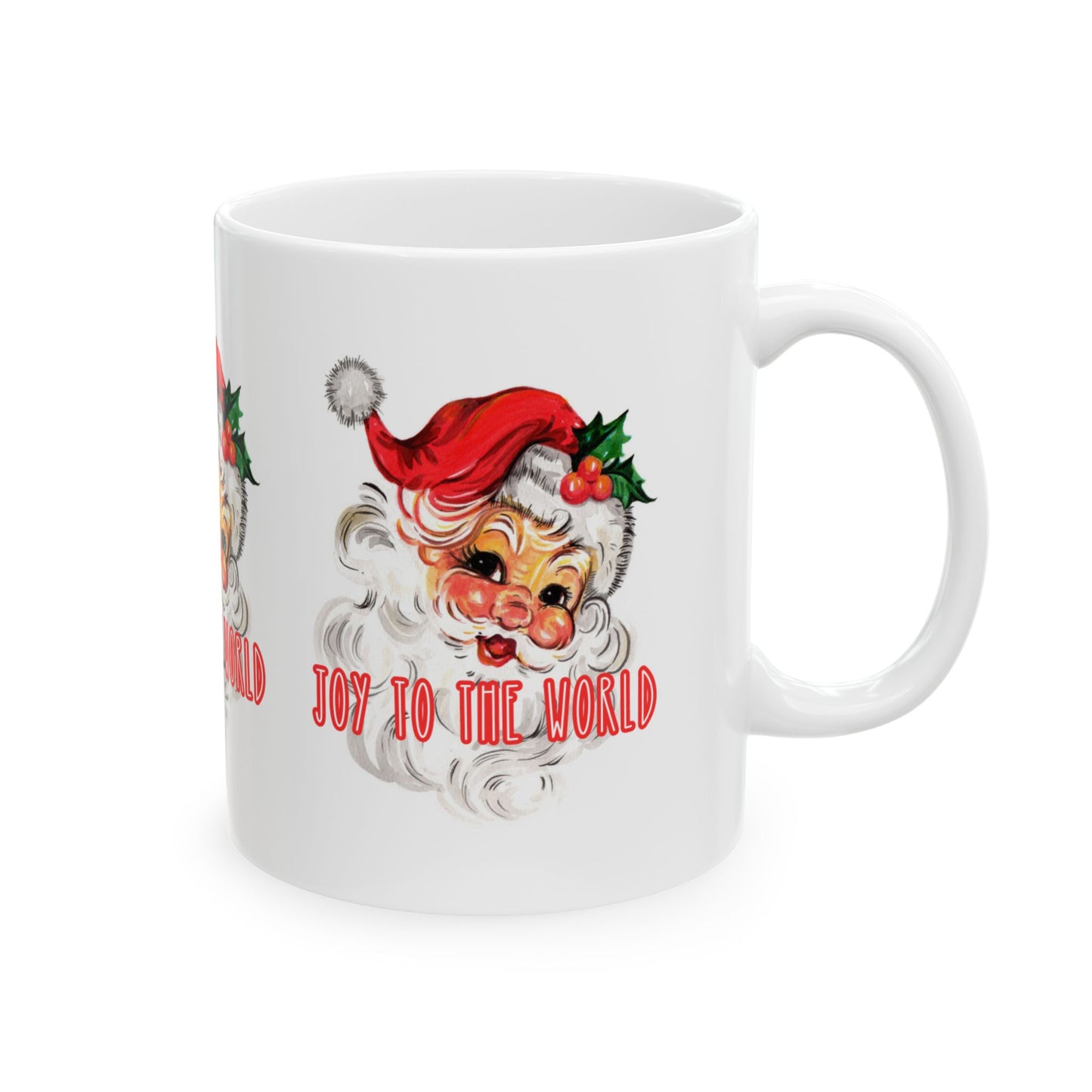 11 oz Ceramic Mug – “Joy to the World” | Classic and Festive Holiday Coffee Cup