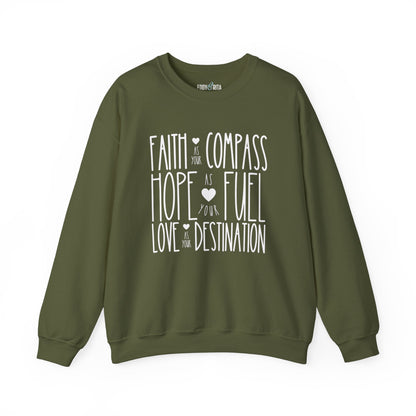 Faith as Your Compass: Women's Comfort Sweatshirt for Inspired Style - Eddy and Rita