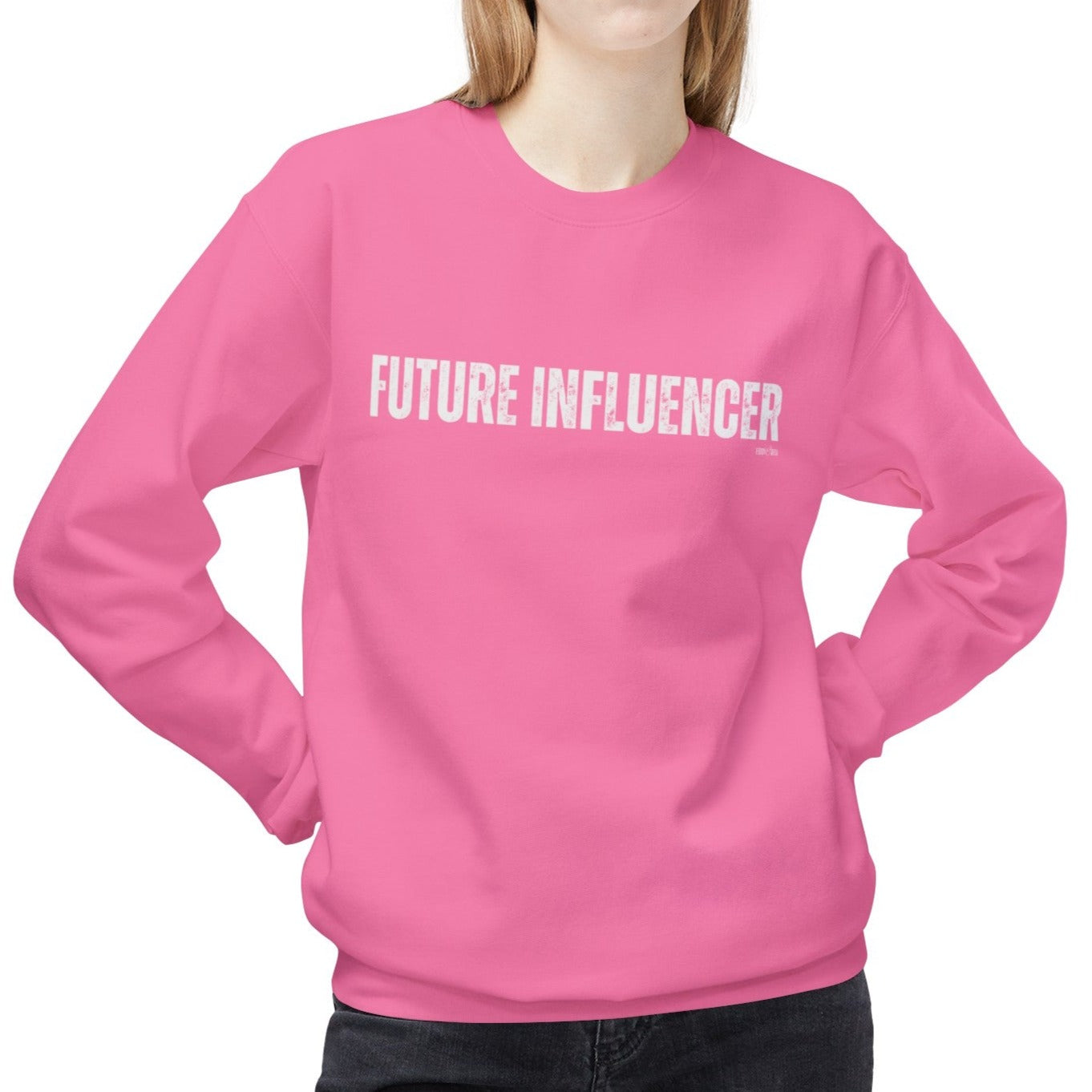 Eddy and Rita Women's Midweight Crewneck Sweatshirt - "Future Influencer" Trendy Graphic Pullover