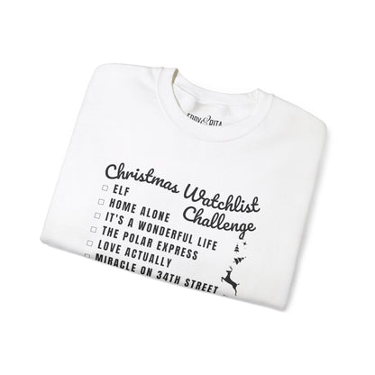 Women’s Heavy Sweatshirt – “Christmas Watchlist Challenge” | Cozy and Festive Holiday Apparel