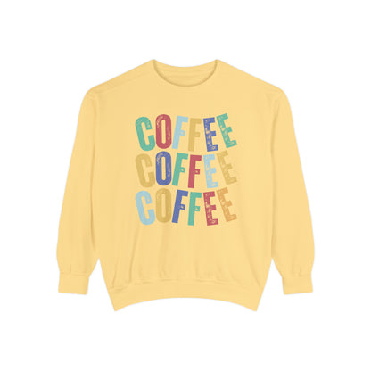 Women's Comfort Colors Coffee Bliss Sweatshirt: Cozy and Vibrant - Eddy and Rita