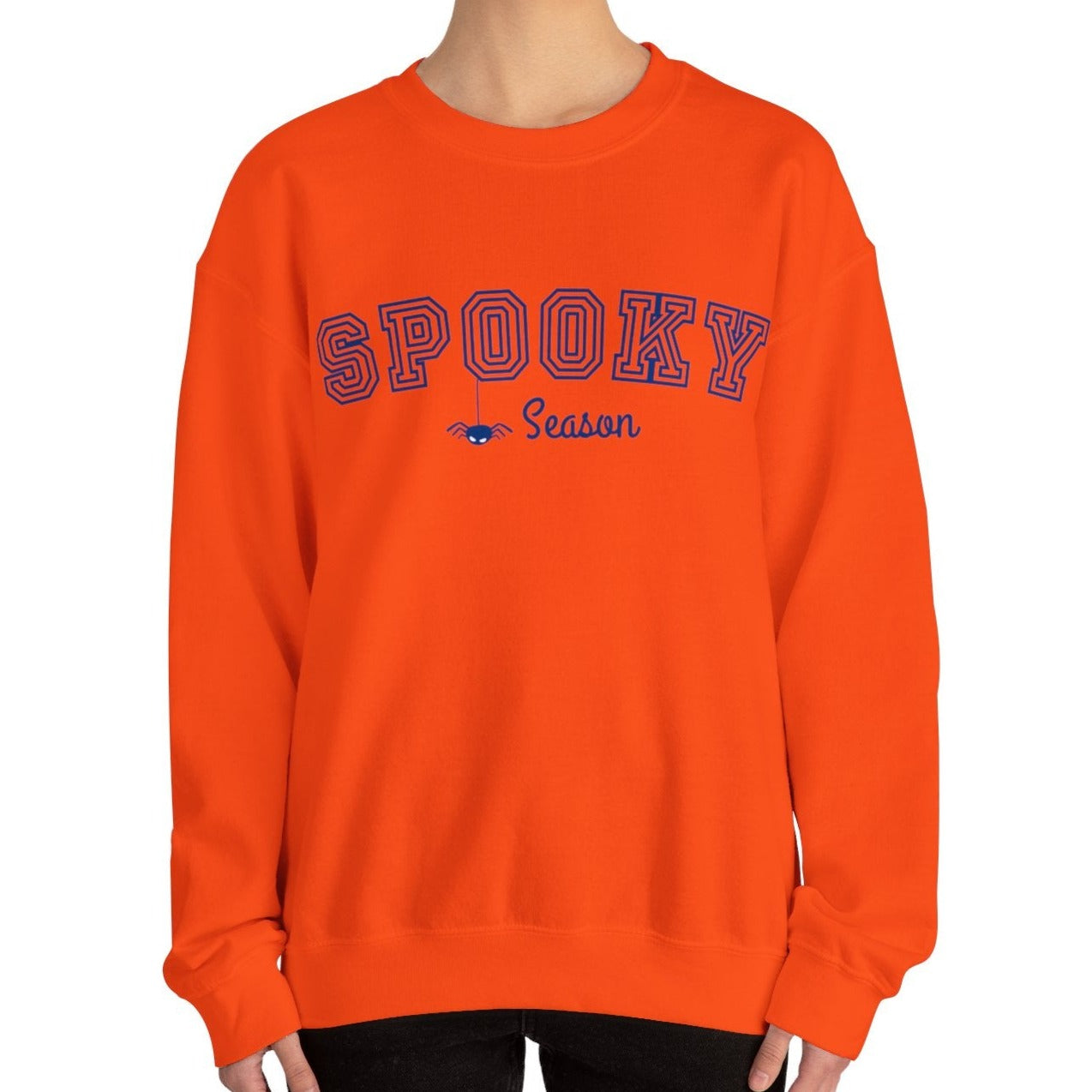 Eddy and Rita Women's Heavy Crewneck Sweatshirt - "Spooky Season" Halloween Graphic Pullover