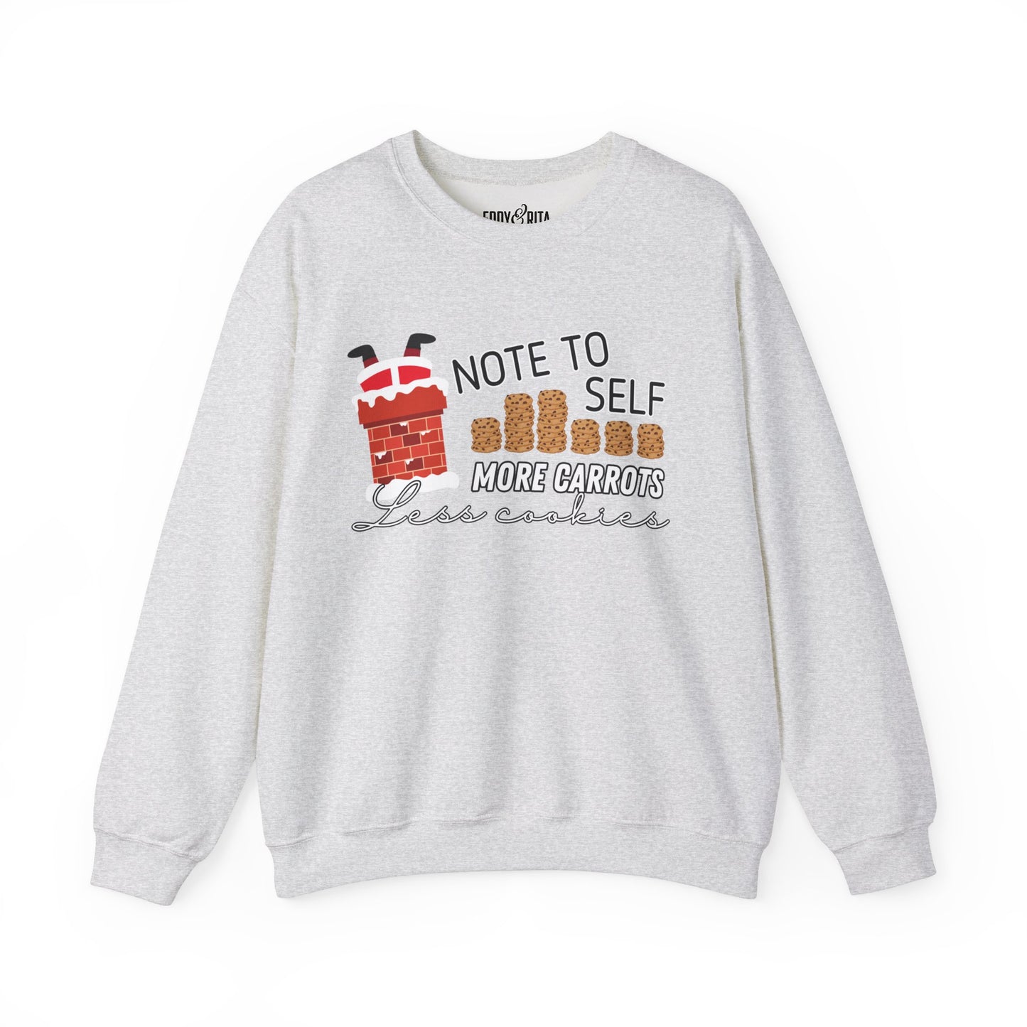 Note to Self: More Carrots, Less Cookies Santa Men's Sweatshirt