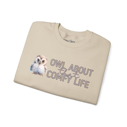 Comfy Life with Owls: 'Owl About That Comfy Life' Women's Sweatshirt - Eddy and Rita