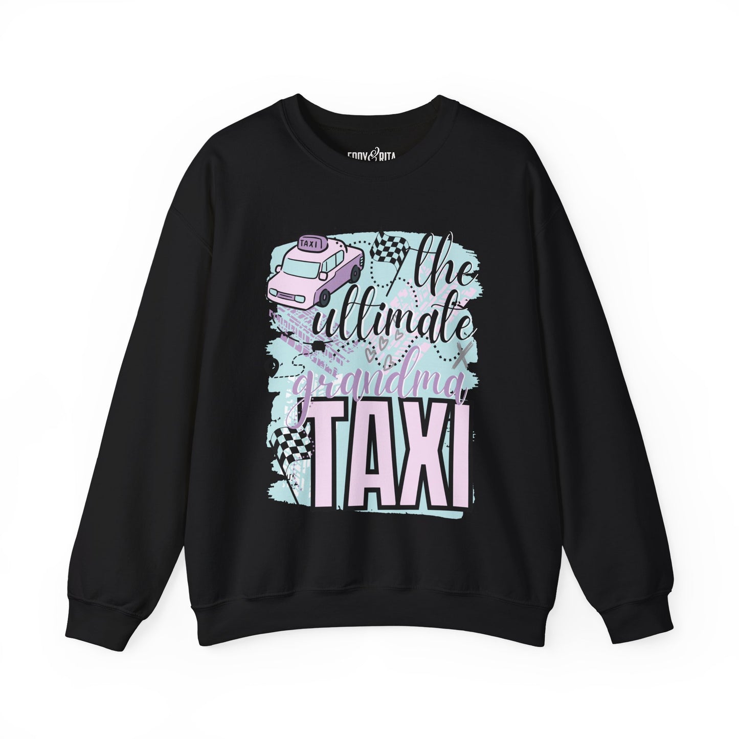 Women's Heavy Sweatshirt – "The Ultimate Grandma Taxi" Fun and Cozy Family Graphic Sweatshirt