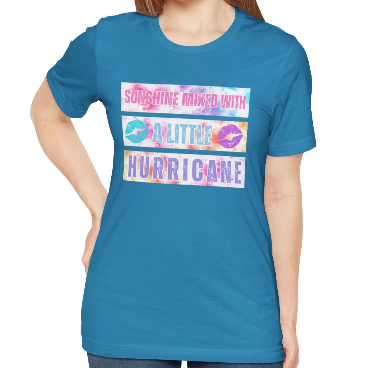 Sunshine & Hurricane - Women's Bella Canvas T-Shirt - Eddy and Rita