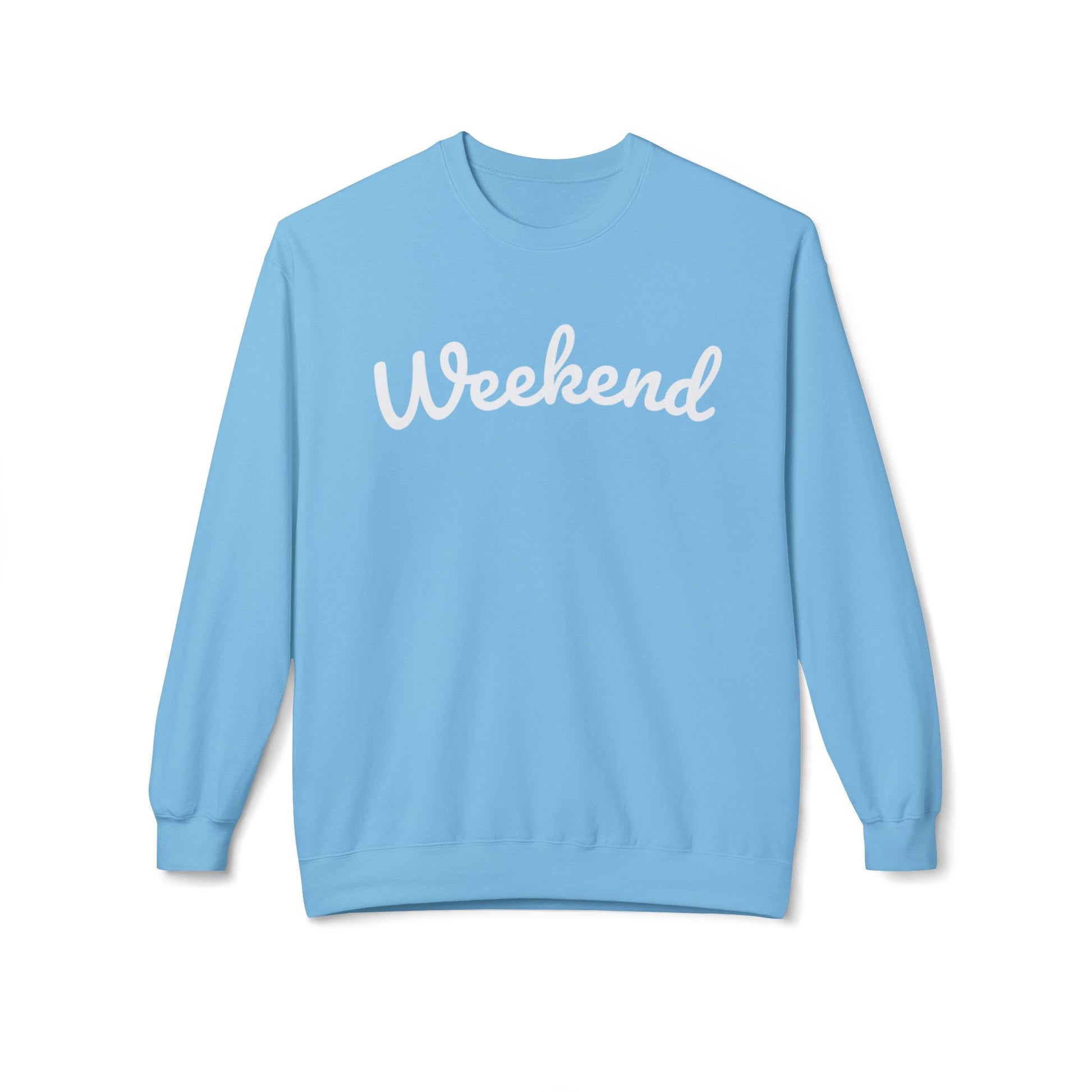 Eddy and Rita Women's Midweight Crewneck Sweatshirt - "Weekend" Graphic Pullover