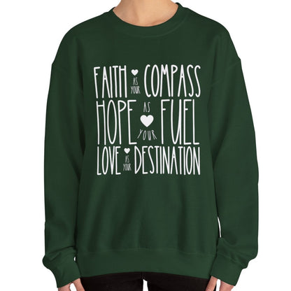 Faith as Your Compass: Women's Comfort Sweatshirt for Inspired Style - Eddy and Rita