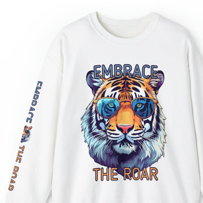 Embrace the Roar: Women's Tiger Sweatshirt with Stylish Sunglasses - Stand out in Style! - Eddy and Rita