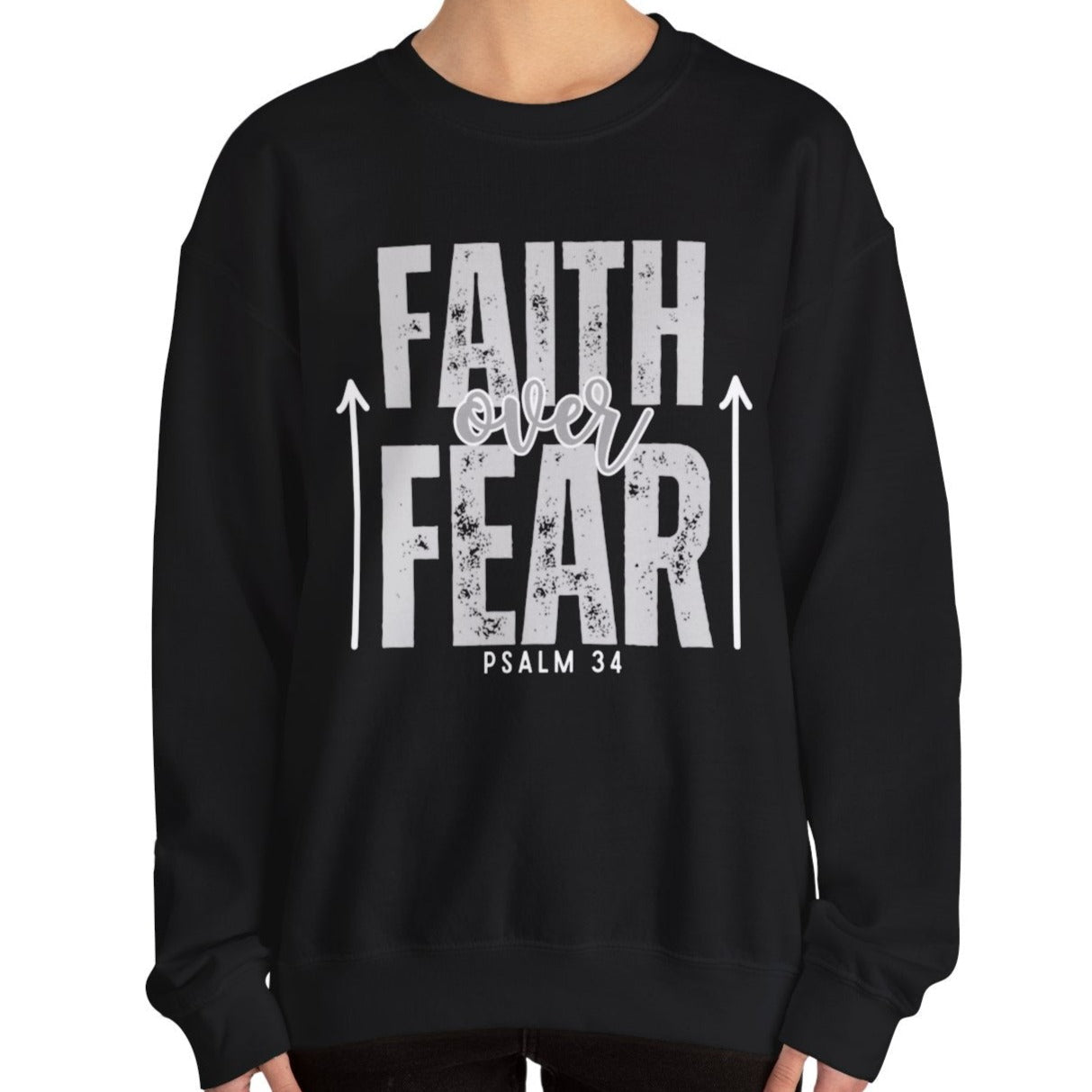 Faith over Fear: Women's Empowerment Sweatshirt for Positive Vibes - Eddy and Rita