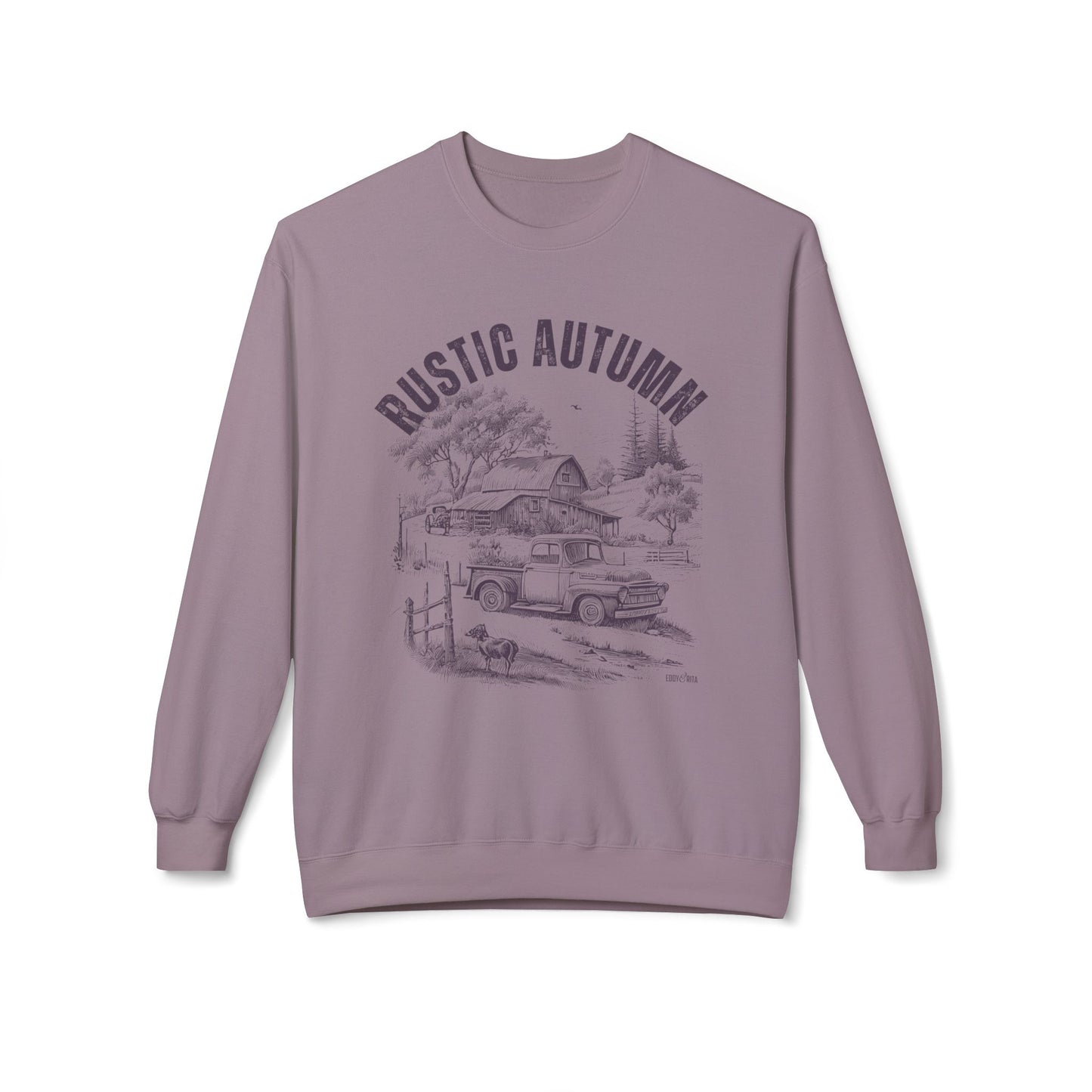 Eddy and Rita Women's Midweight Sweatshirt - "Rustic Autumn" Fall Graphic Pullover