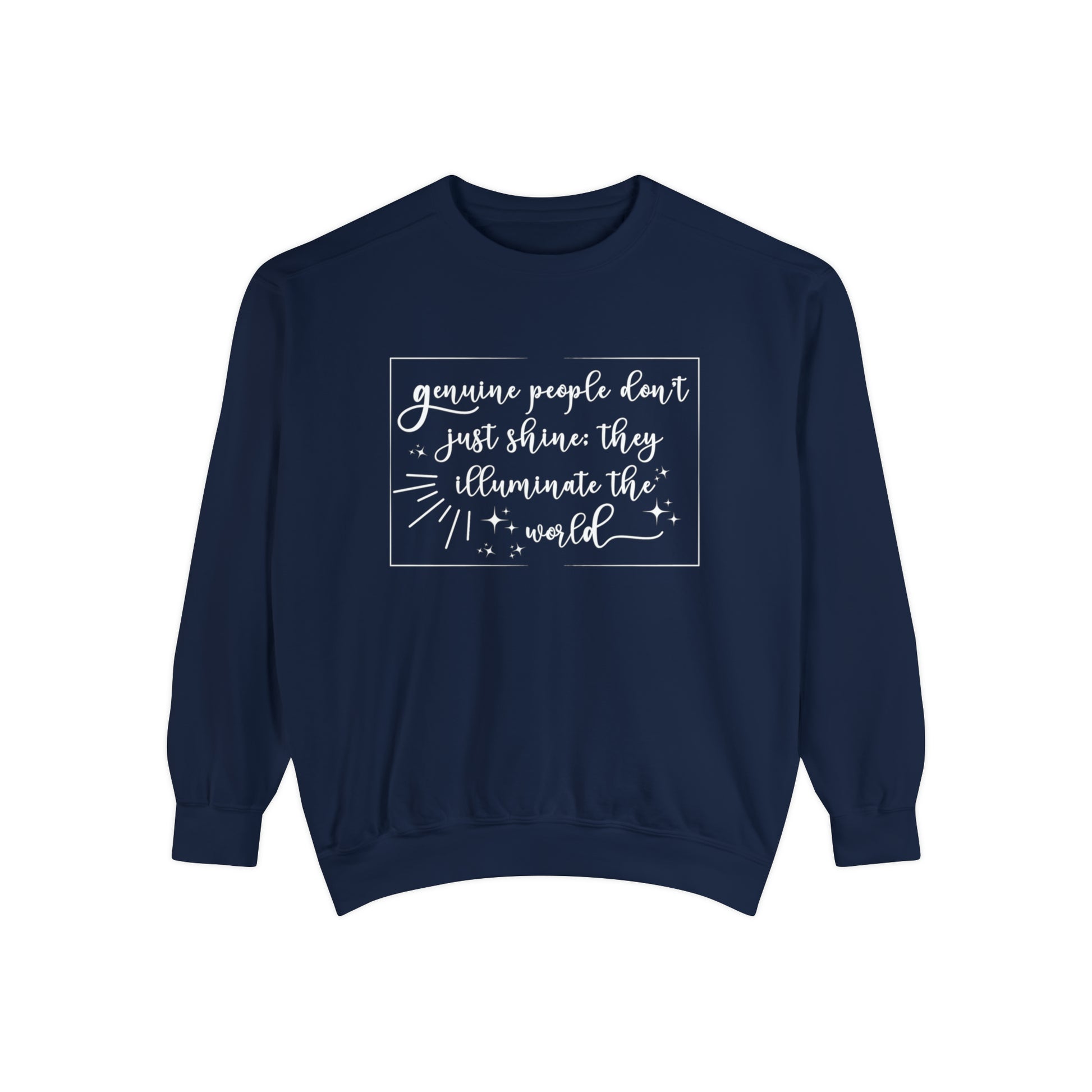 Genuine People Cozy Comfort Colors Women's Sweatshirt - Embrace Authenticity - Eddy and Rita