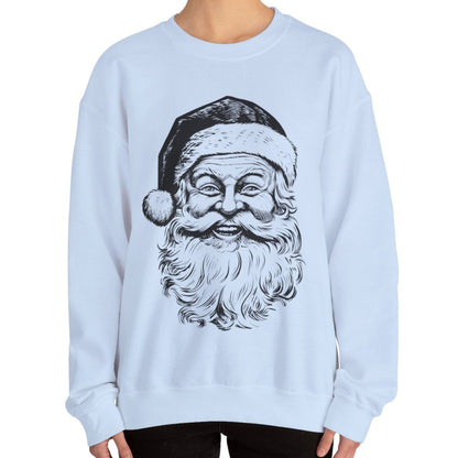 Women’s Heavy Sweatshirt – Vintage Santa Design | Classic and Cozy Holiday Pullover