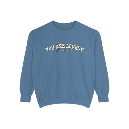 Women's Comfort Colors Sweatshirt with 'You Are Lovely' Inspired by Daniel 12:3 - Eddy and Rita