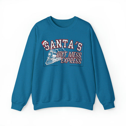 Women's 'Santa's Hot Mess Express' Christmas Sweatshirt - Festive & Fun Holiday Wear - Eddy and Rita