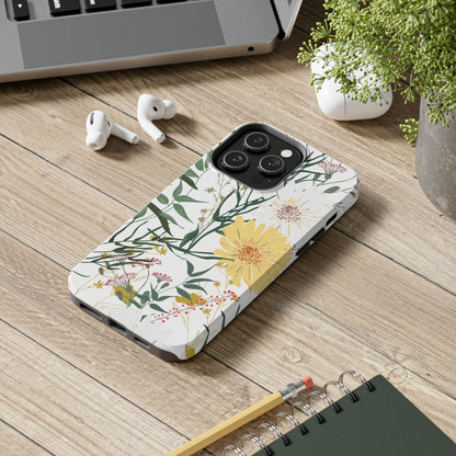 Tough Phone Case for iPhone – Botanical Flowers Design | Stylish and Durable Stocking Stuffer Gift