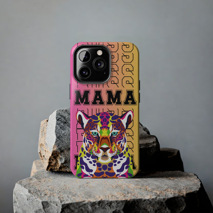 Colorful Cheetah 'Boss Mama' iPhone Case - Stylish and Empowering Protective Cover