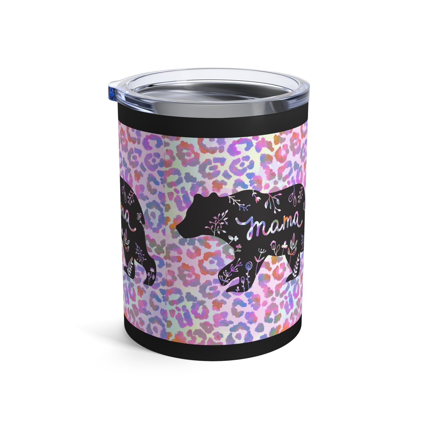 Mama Bear Leopard Print 10oz Stainless Tumbler - Eddy and Rita