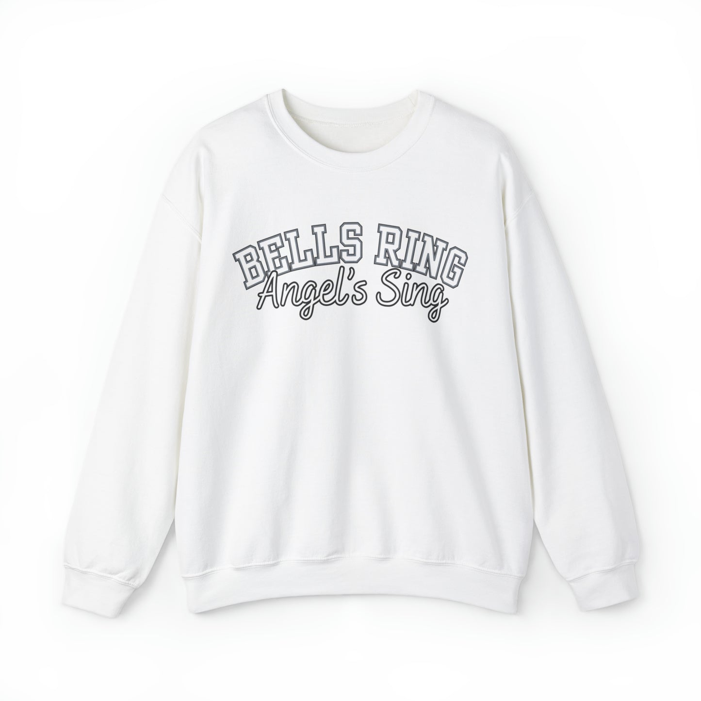 Women's Christmas Sweatshirt: 'Bells Ring, Angels Sing' Festive Holiday Top for Joyful Celebrations - Eddy and Rita