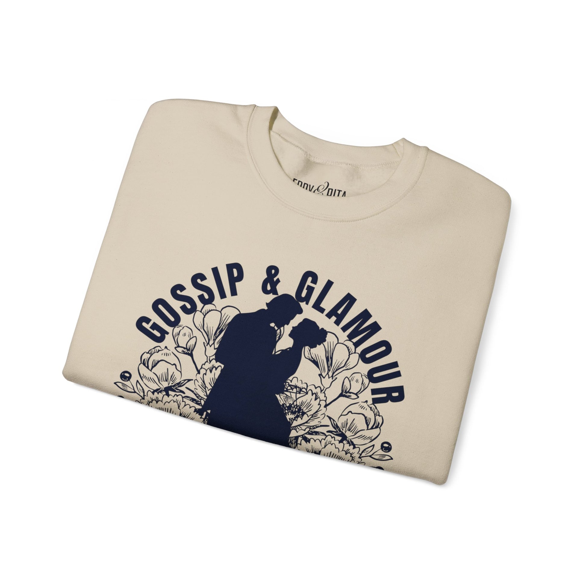 Eddy and Rita Women's Heavy Sweatshirt - "Gossip & Glamour" Bridgerton Tribute - Elegant Graphic Pullover