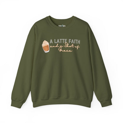 Latte Faith & Shot of Grace: Women's Sweatshirt - Eddy and Rita