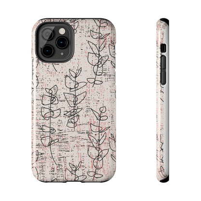 Boho Style Black and White Flowers iPhone Case - Chic and Stylish Floral Design Cover