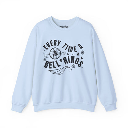 Women's Heavy Sweatshirt – "Every Time a Bell Rings" Christmas Graphic Sweatshirt