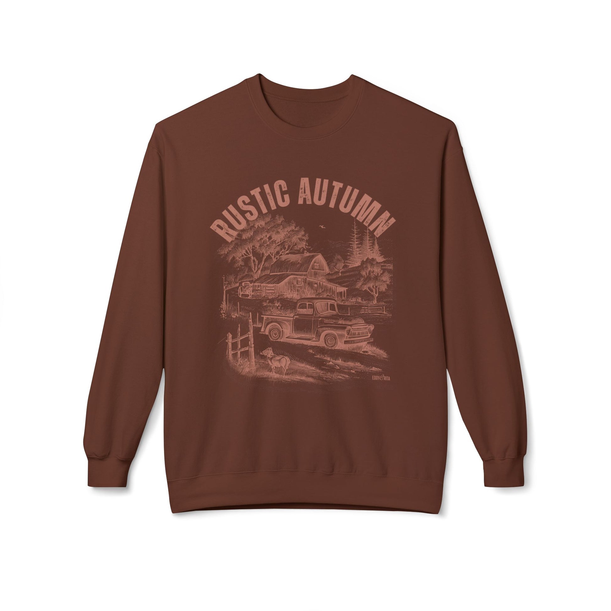 Eddy and Rita Women's Midweight Sweatshirt - "Rustic Autumn" Fall Graphic Pullover