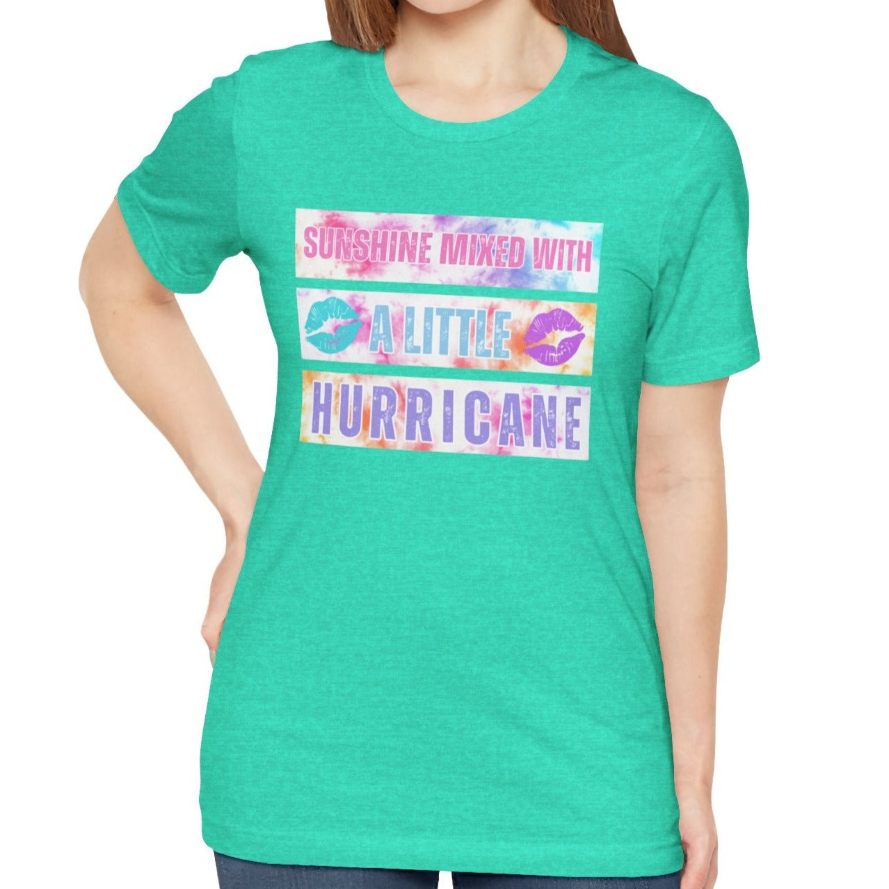 Sunshine & Hurricane - Women's Bella Canvas T-Shirt - Eddy and Rita